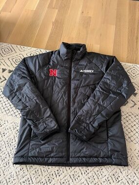 adidas Black Jacket with White Logo